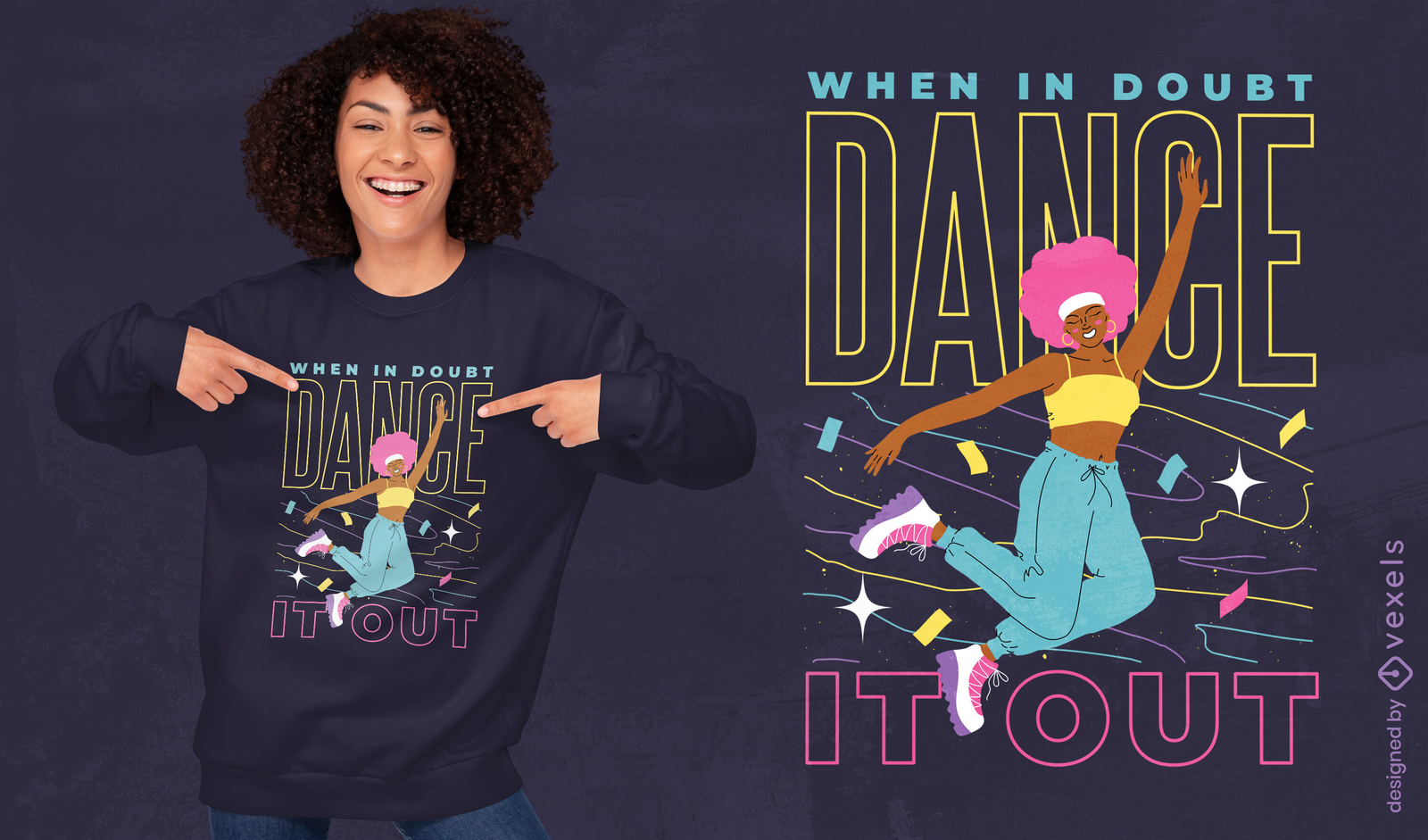 Dancer Dance It Out T shirt Design Vector Download