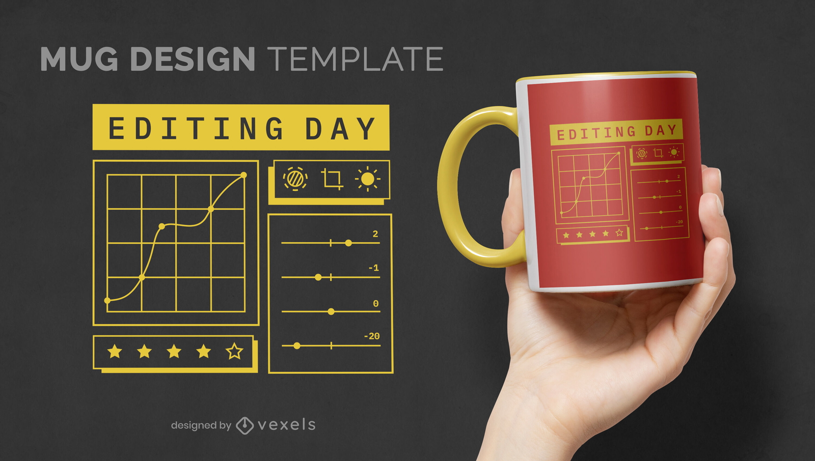 Photo Editing Mug Design Vector Download