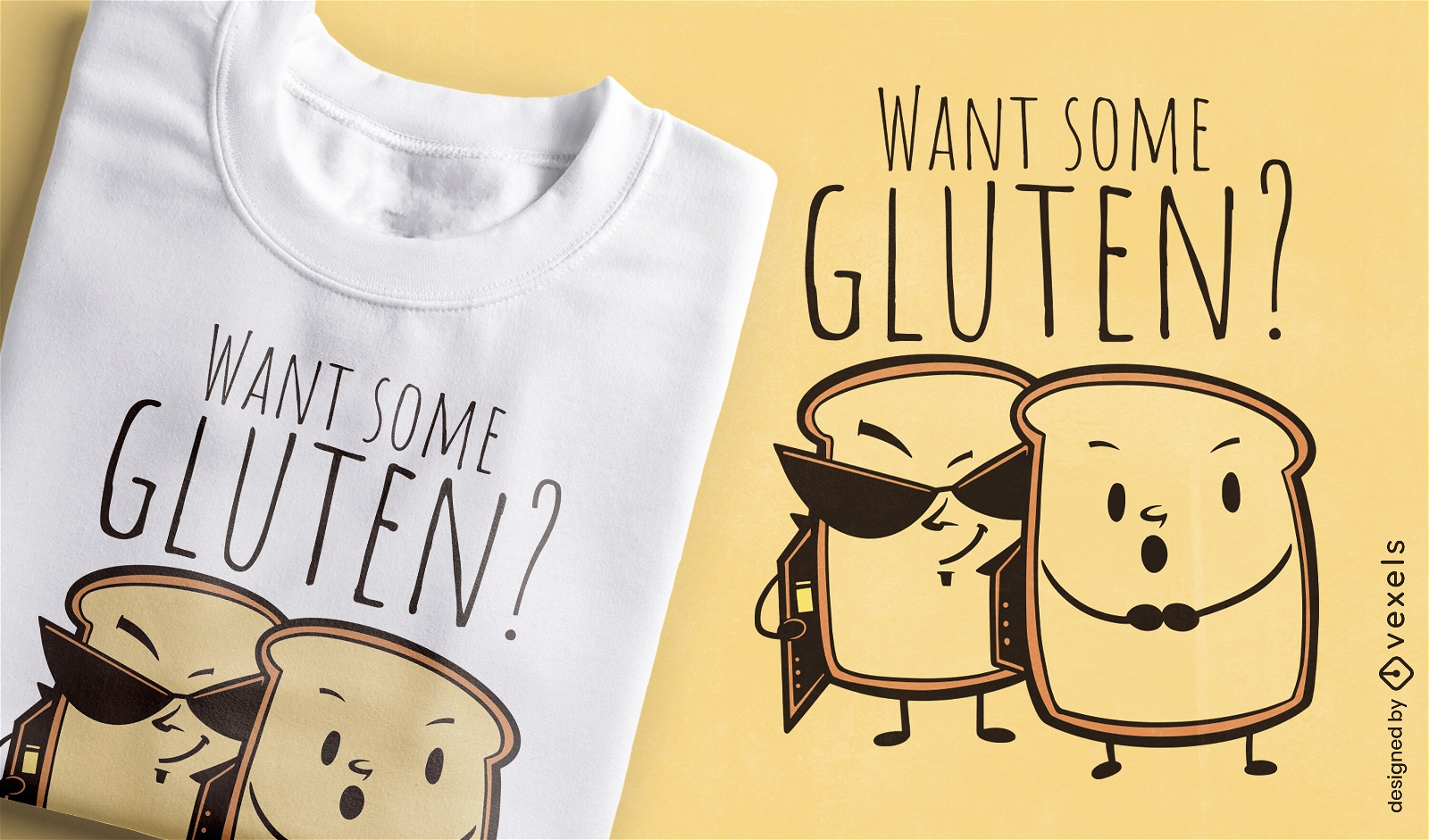 Bread Toasts Funny Pun T-shirt Design Vector Download