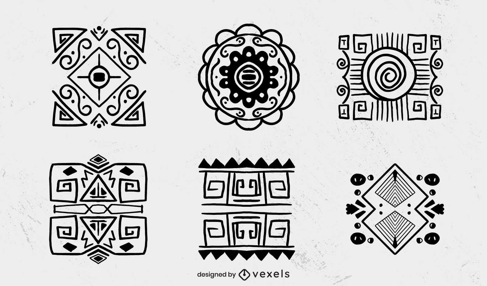 african-ornaments-set-vector-download