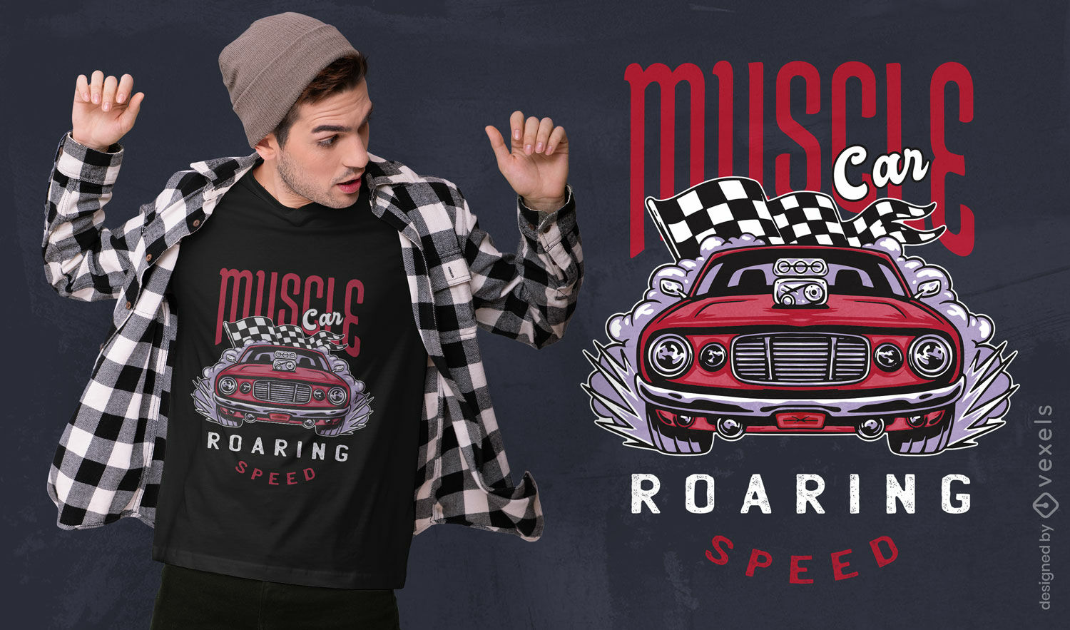 Red Supercar Quote T shirt Design Vector Download
