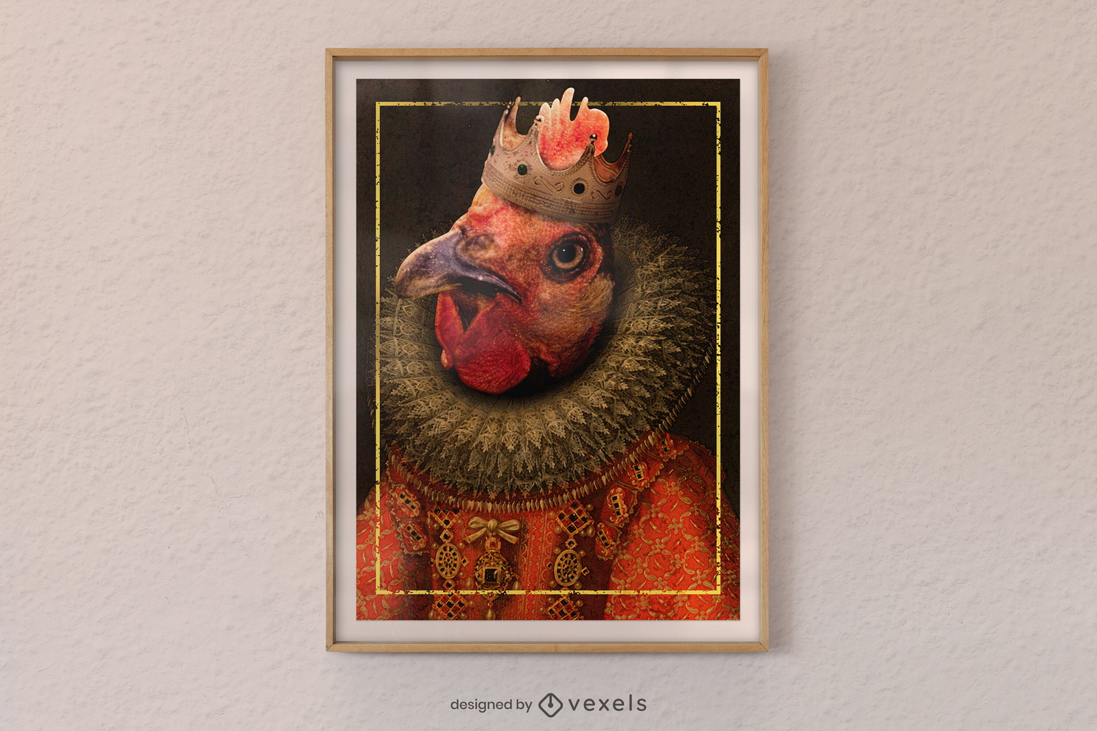 Chicken Queen Poster Design PSD Editable Template