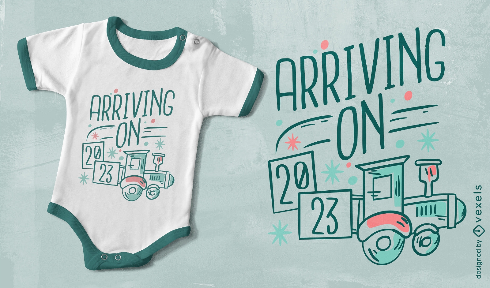 2023 New Baby Announcement T-shirt Design Vector Download