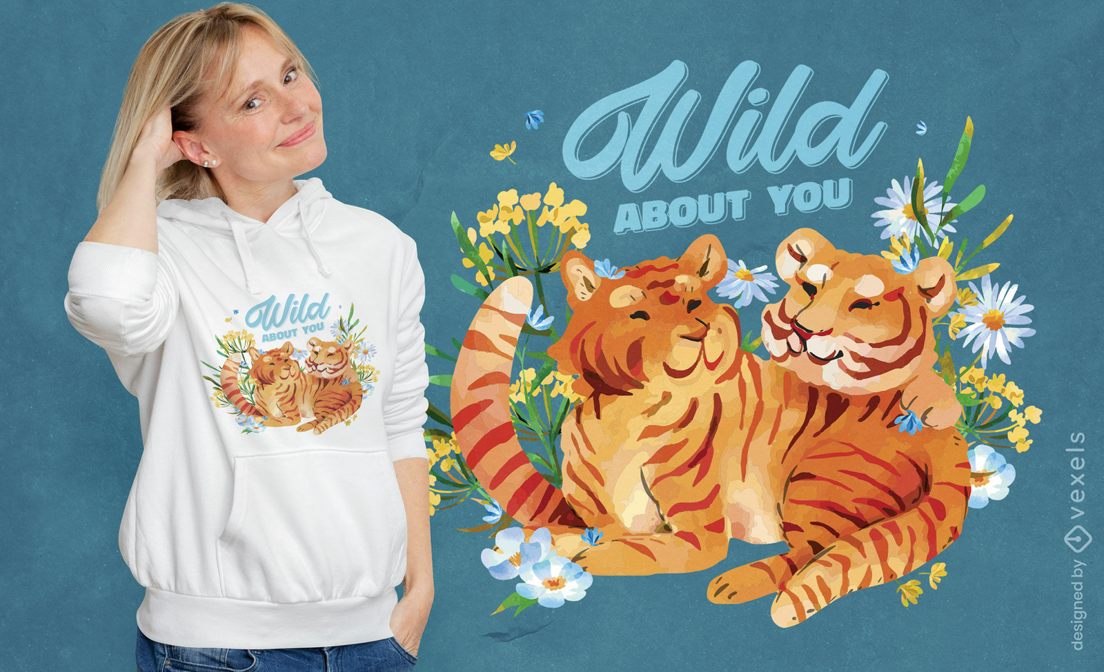 Tiger T-shirt Design. Poster and Sticker Graphic by Arazon Vector