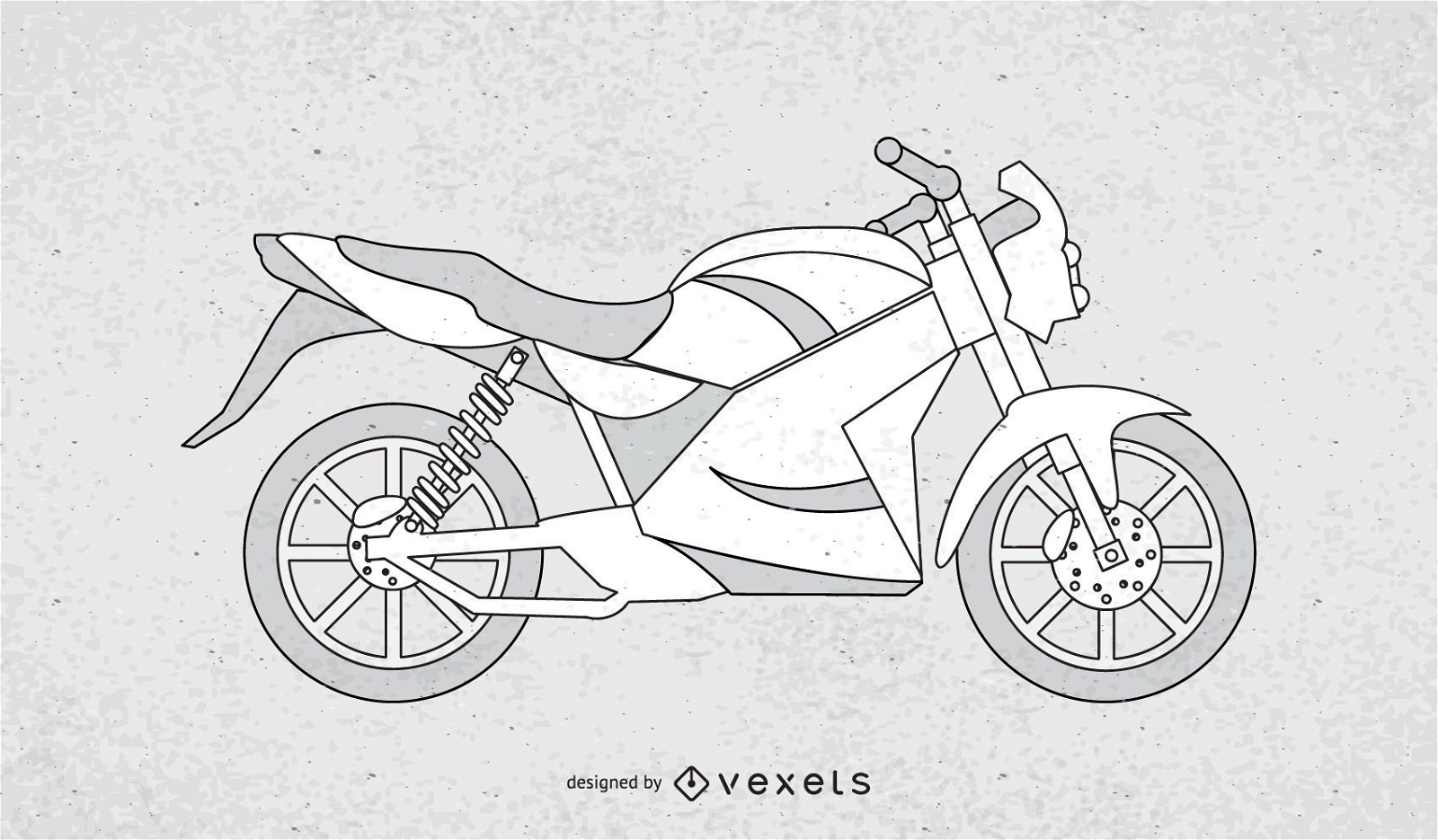 Black and white Motorcycle vector 