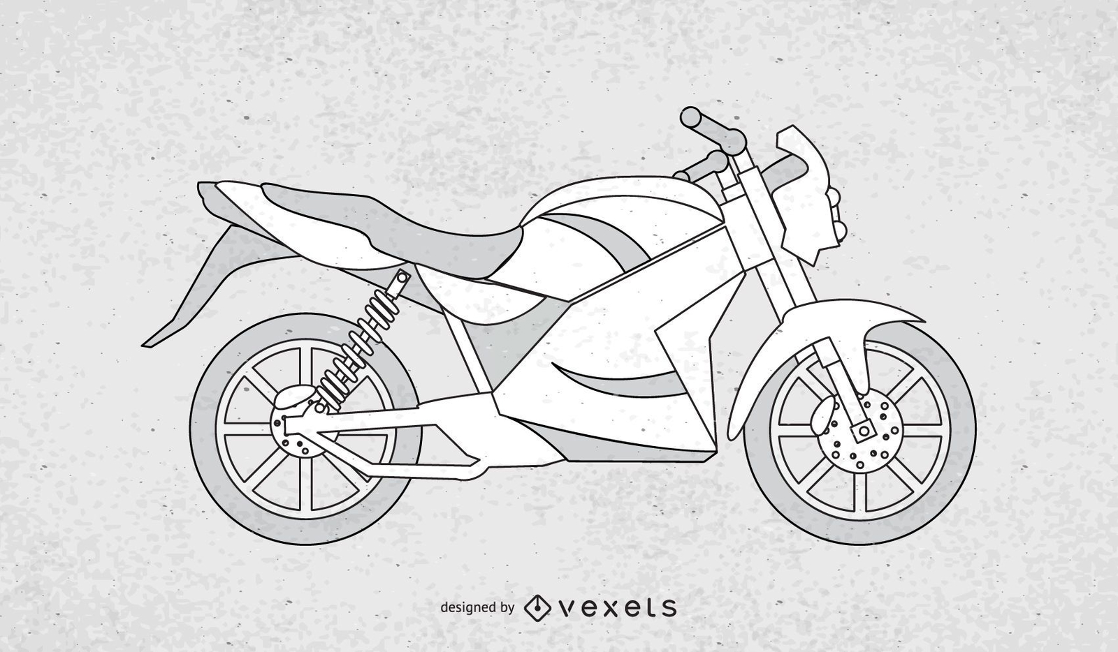 ilustração de trilha de moto preto e branco 15547732 Vetor no Vecteezy