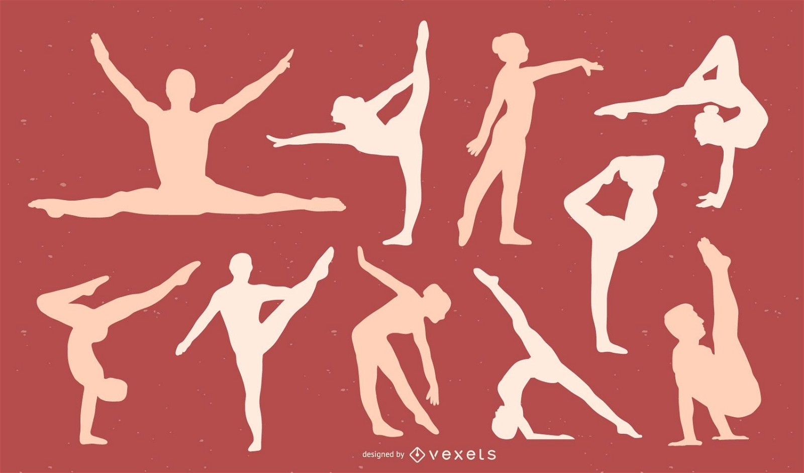 gymnastics silhouette beam - Clip Art Library