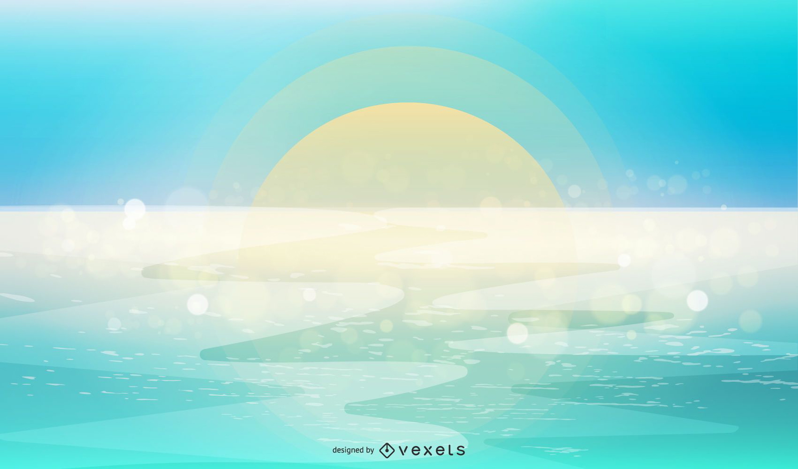 Blue Ocean Background Vector Download