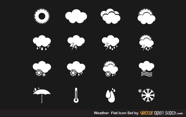 Weather Forecast Icon Set Vector Illustration Stock Stock Vector Icon
