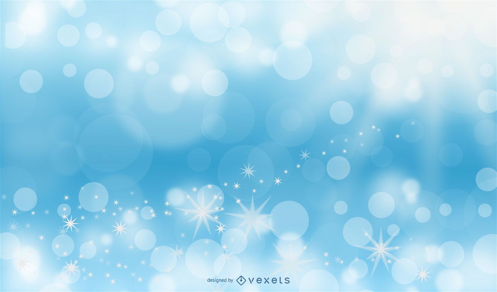 Blue Sparkle And Bokeh Lights Background Design Vector Download