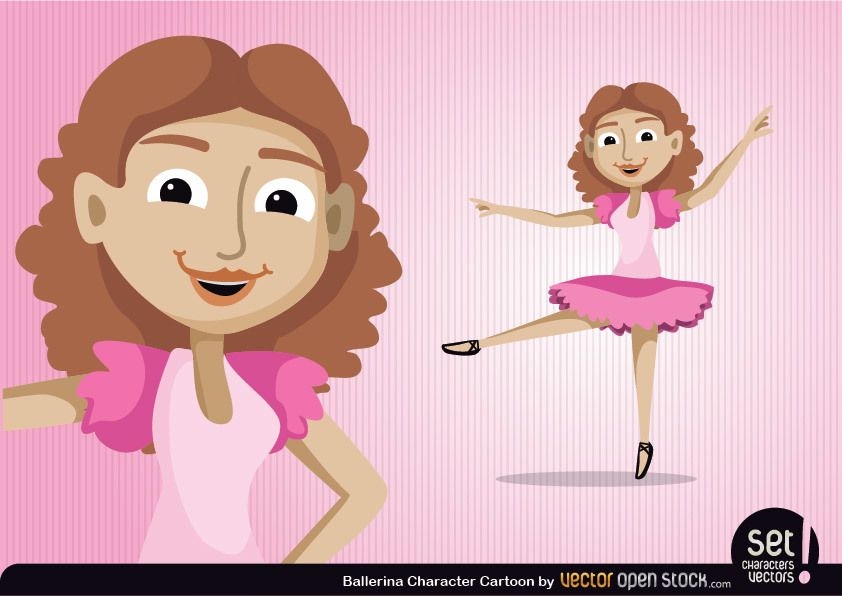 Ballerina Cartoon Character Vector Download
