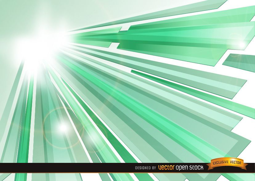 Abstract background with green lens flare Vector Image