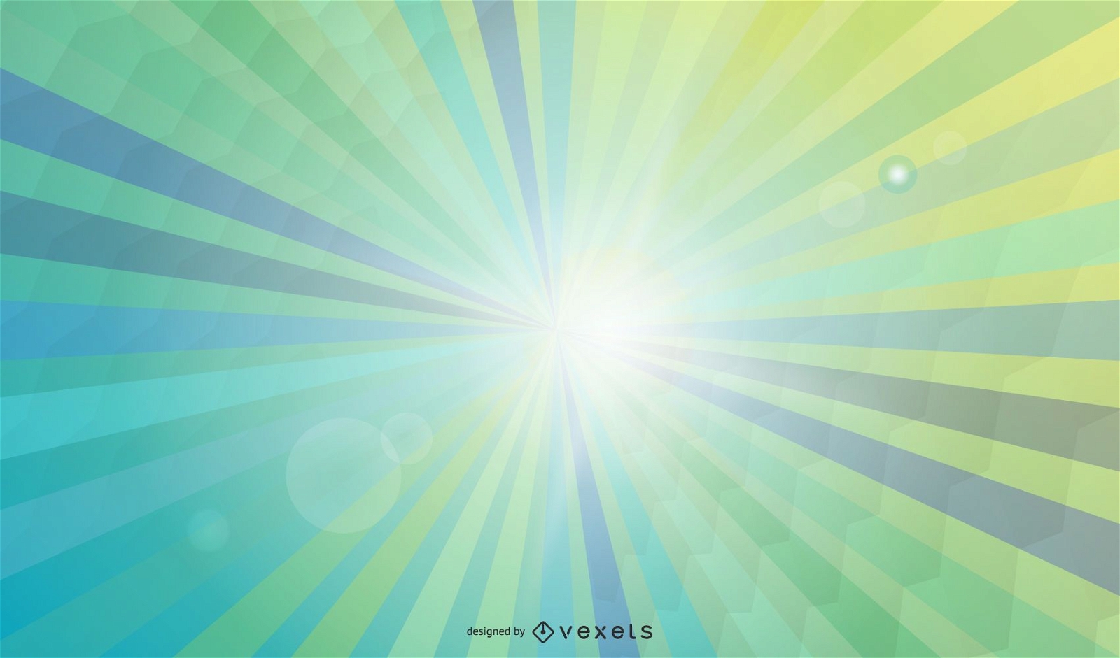 Shiny Blue & Green Sun Rays Background Vector Download