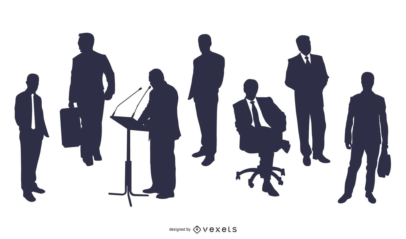 silhouette business people