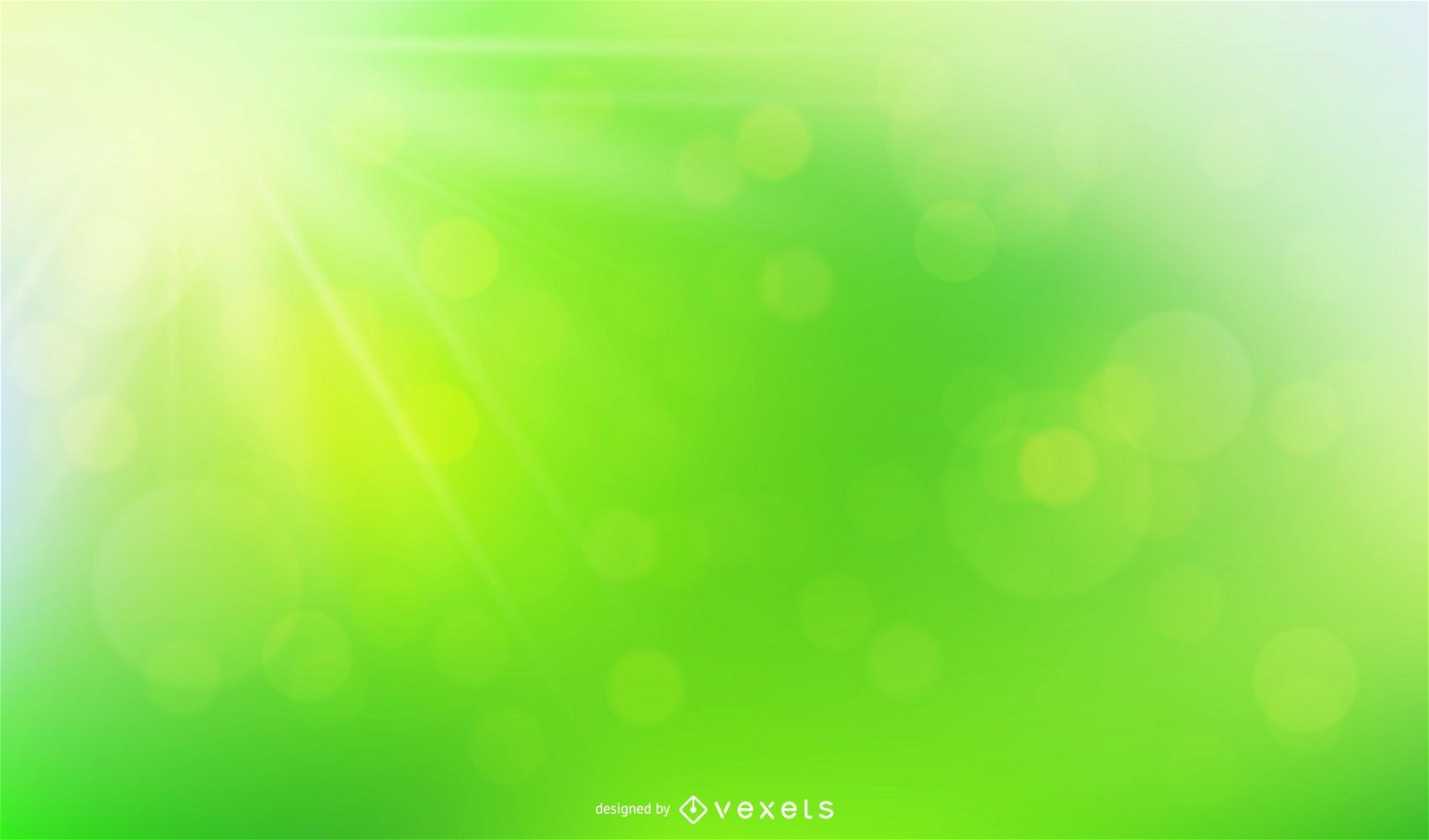 Green Background With Natural Bokeh Sunlight Vector Download