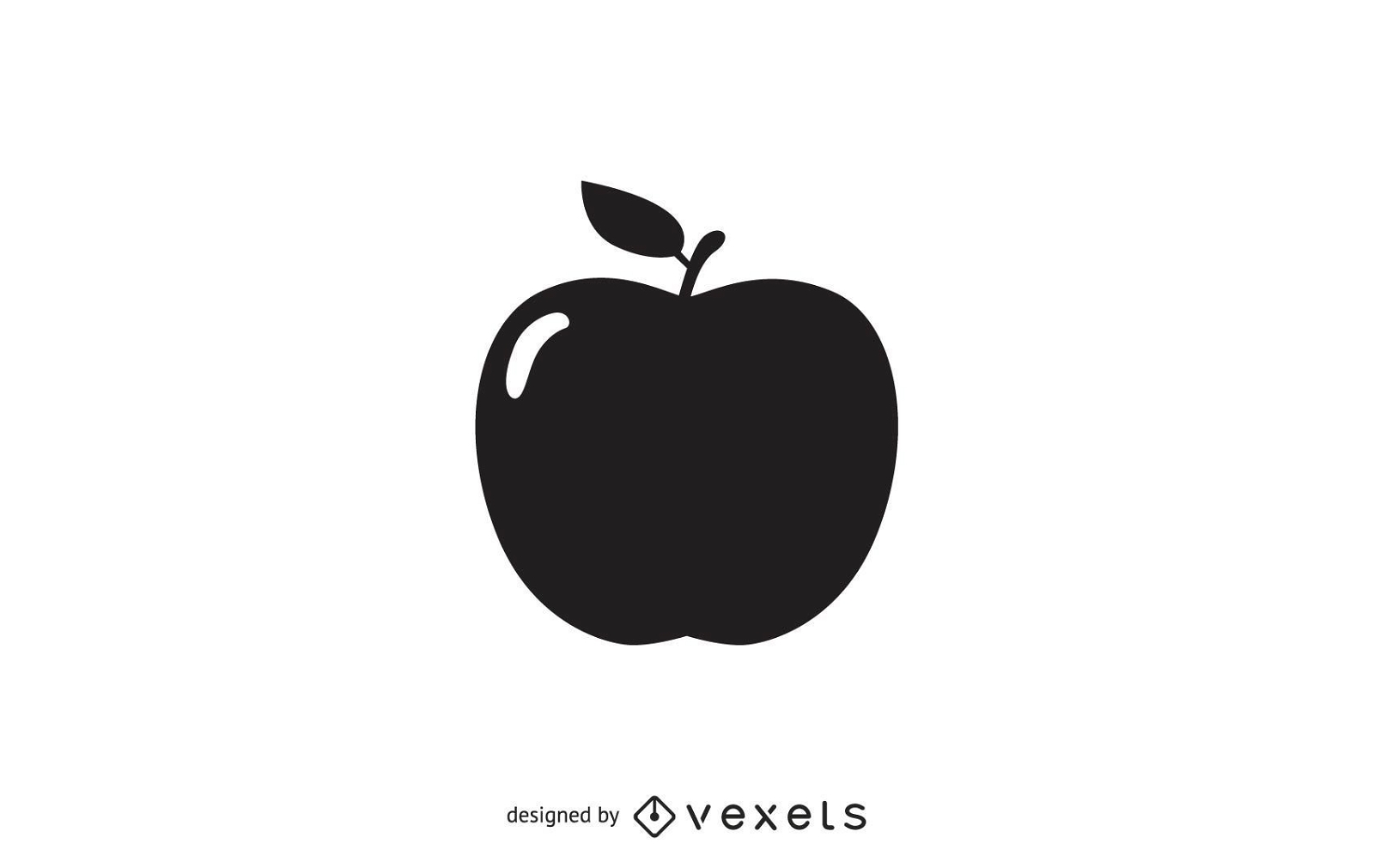 black apple vector