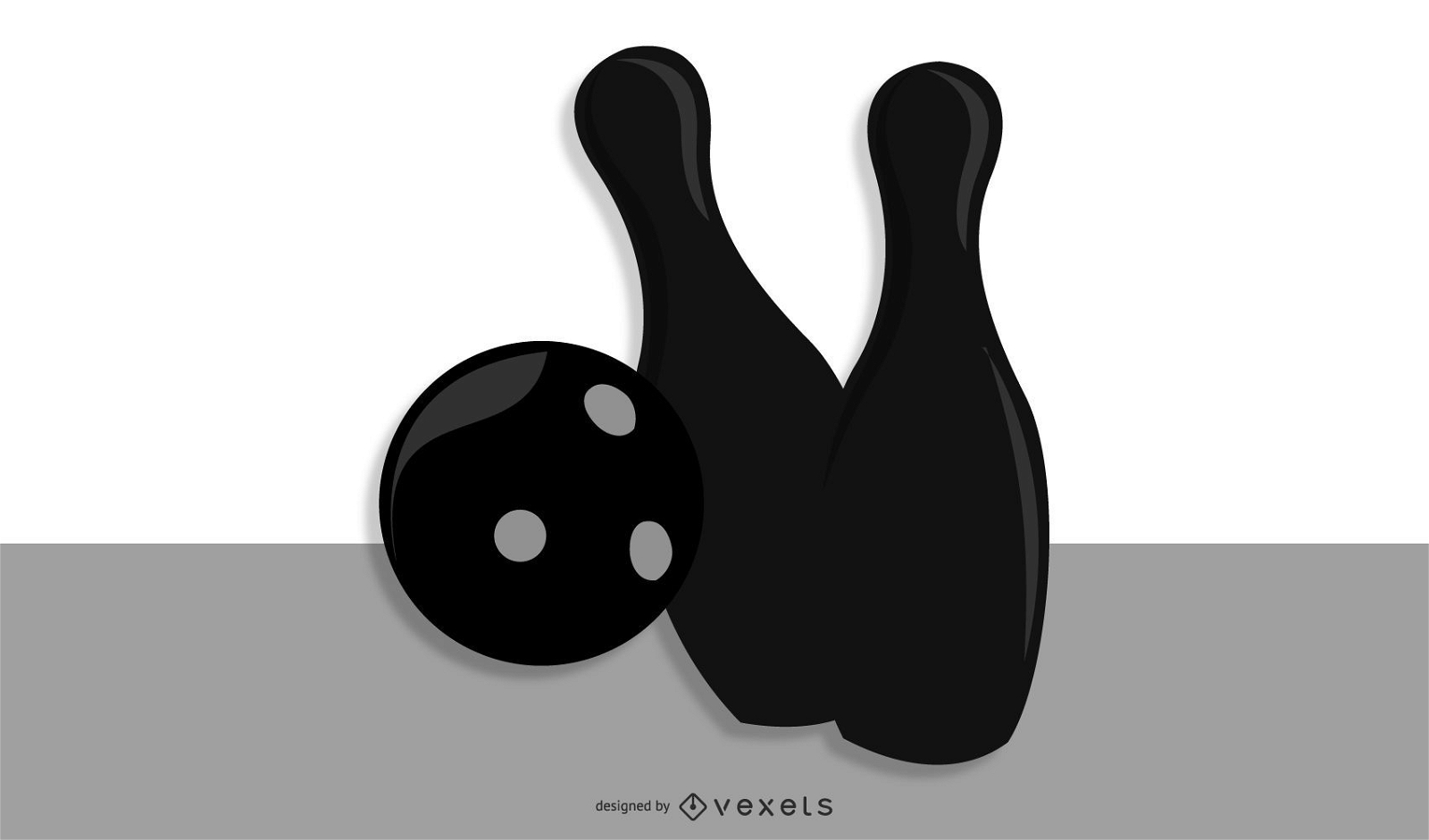 bowling ball clipart black and white