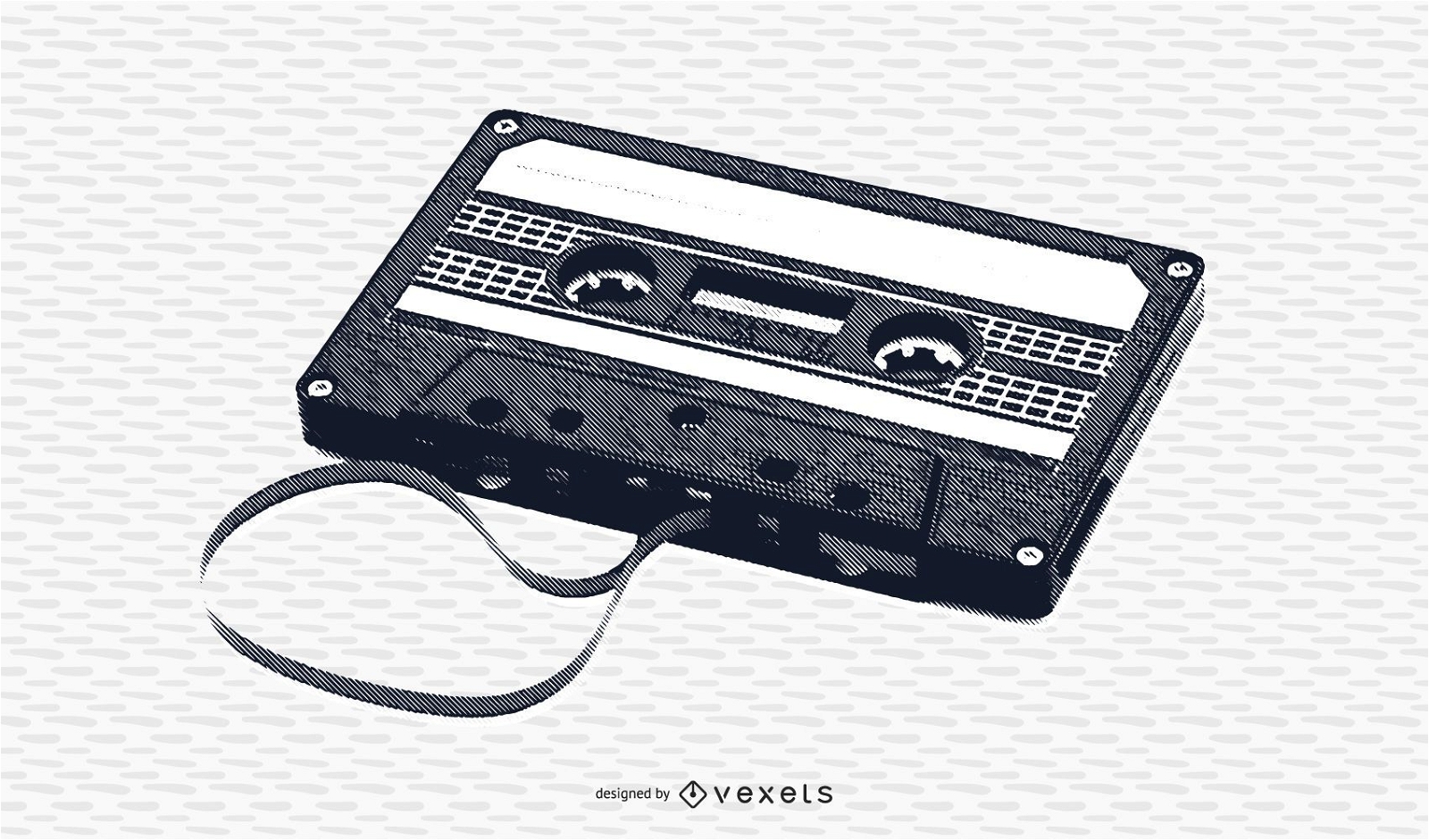 Vintage Black White Tape Cassette B31b71 