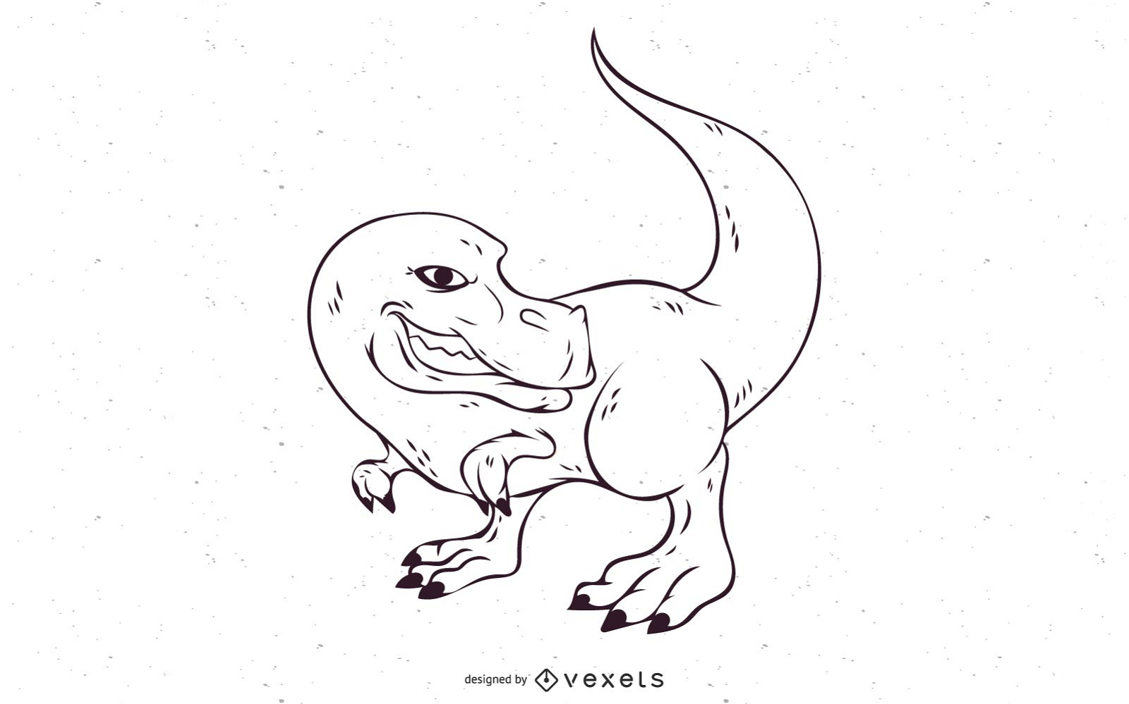 Sketch Doodle Cute Tyrannosaurus Rex Dinosaur Vector Stock Vector by  ©MisterElements 38432929