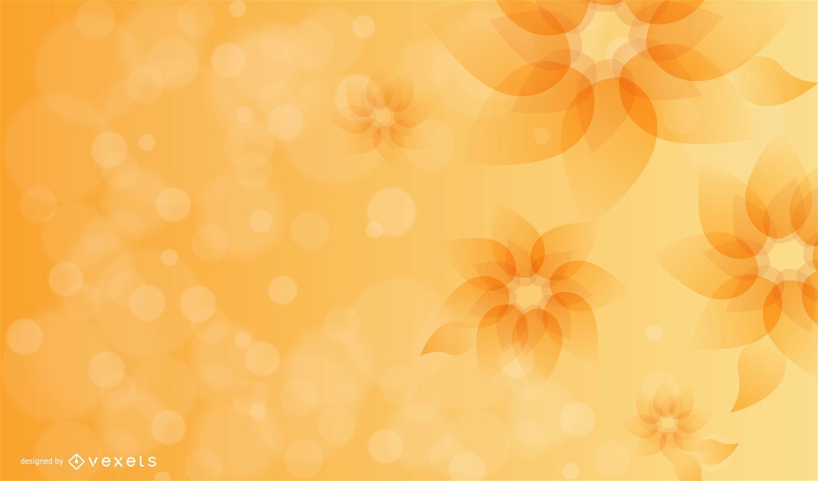 Full Blossom Bright Flower With Bokeh Vector Download