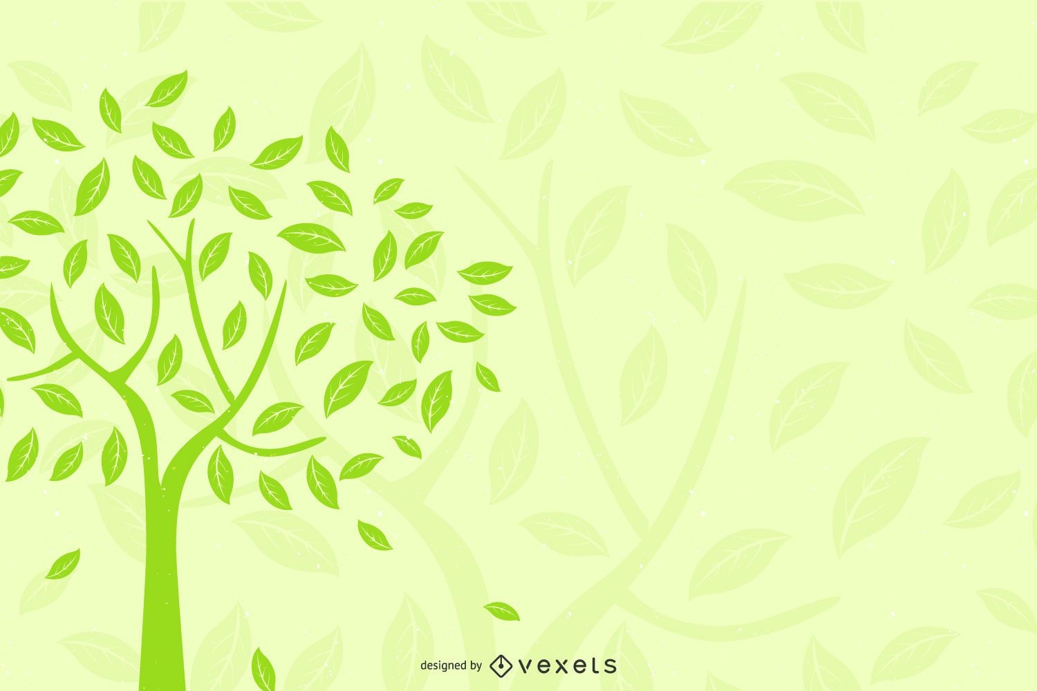 Eco-Friendly Silhouette Tree Background Vector Download