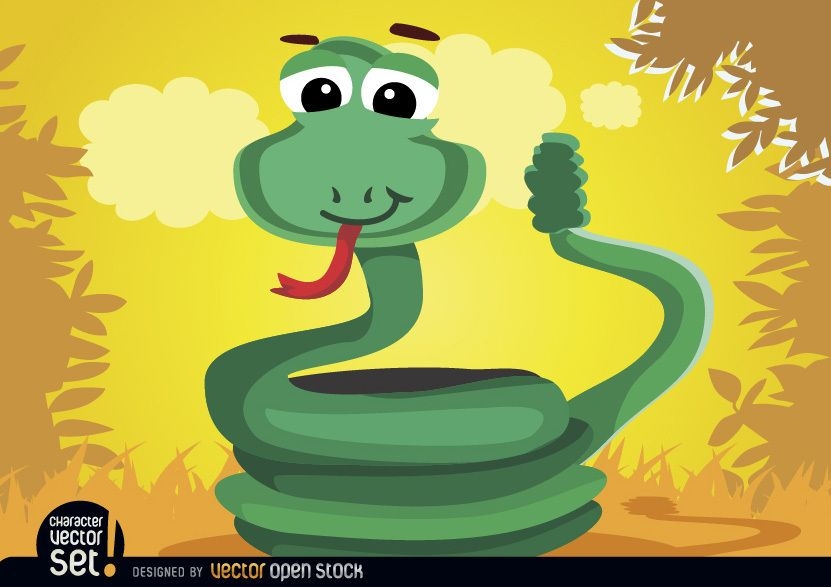 coiled rattlesnake illustration