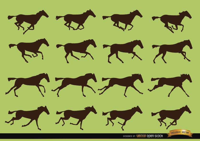 Foto De Stock Vector Cavalo Pulando, Royalty-Free