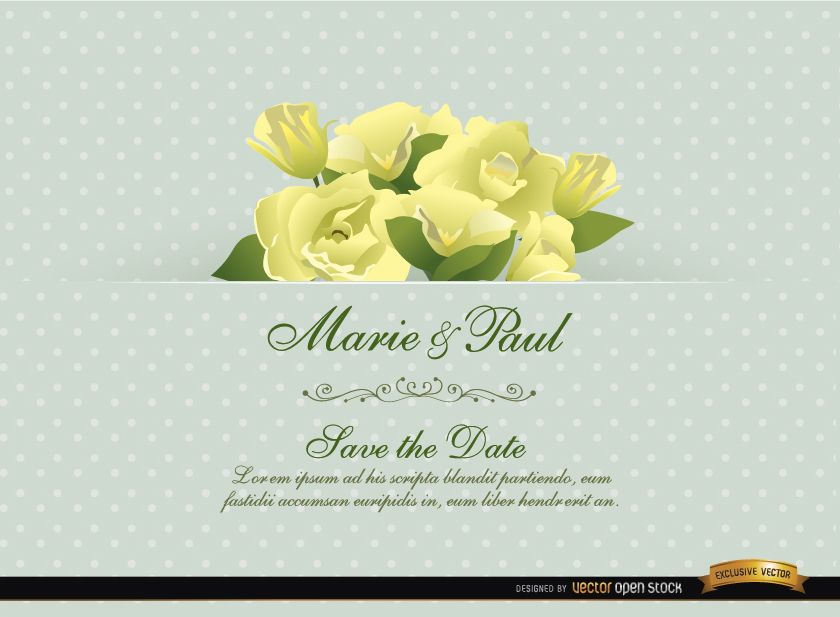 Descarga Vector De Tarjeta De Invitación De Boda Con Flores De Gardenia