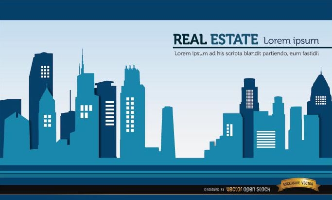 Real Estate Buildings Background Vector Download