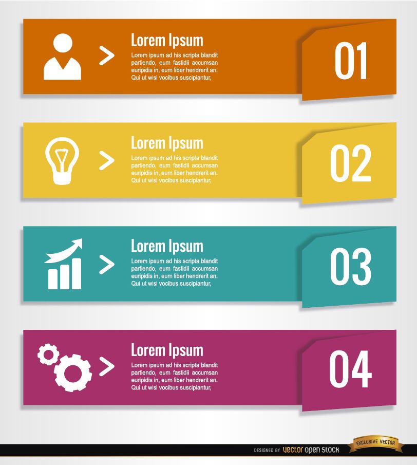 4 Business Bookmark Banners Vector Download