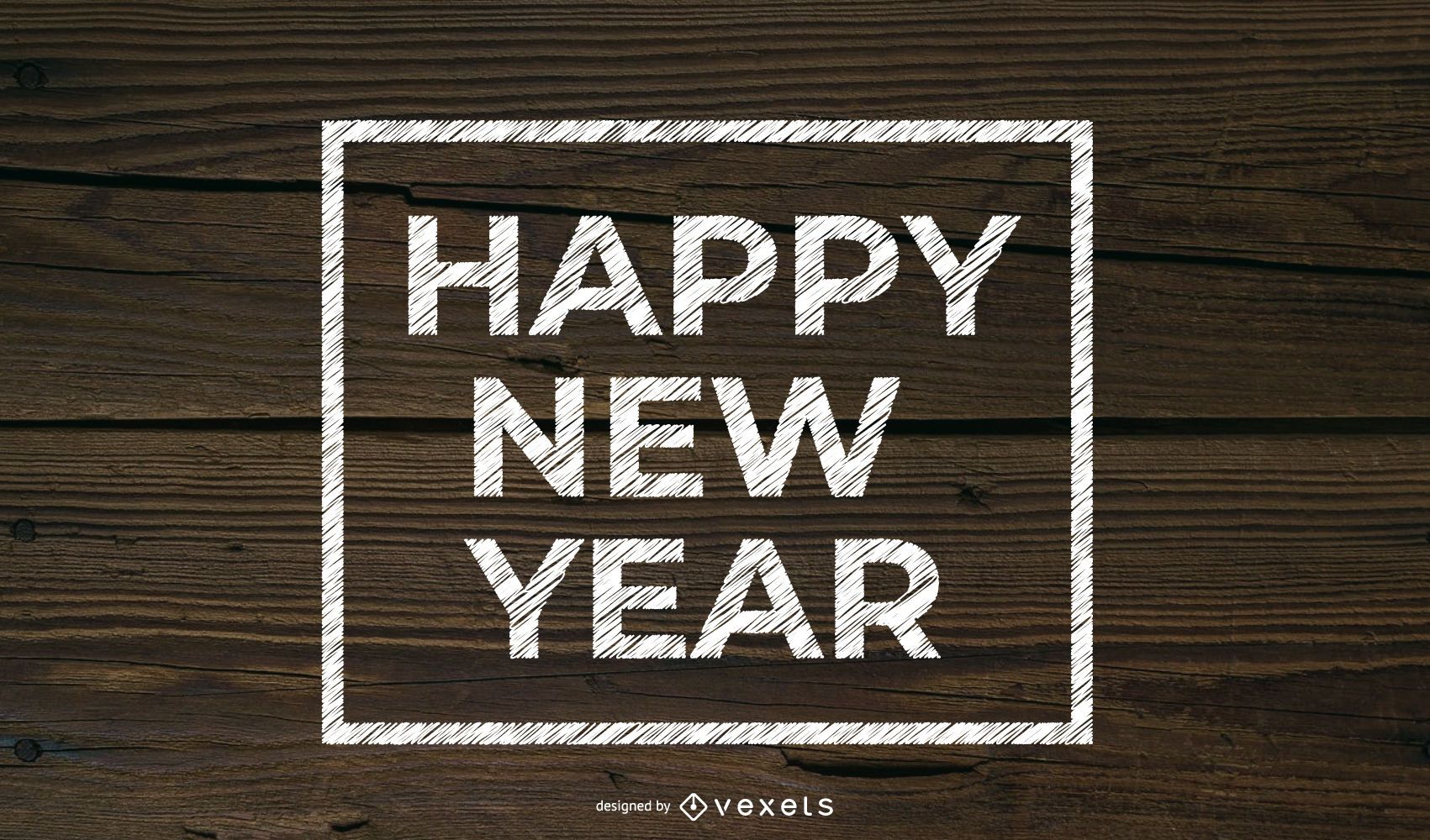 New Year Simple Typography Vector Download