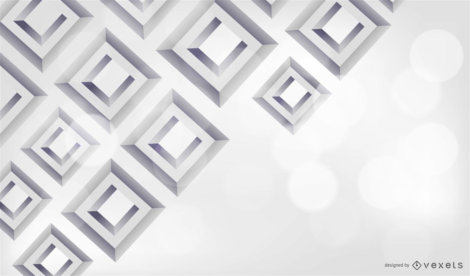3D Diamond Square Grey Background Vector Download