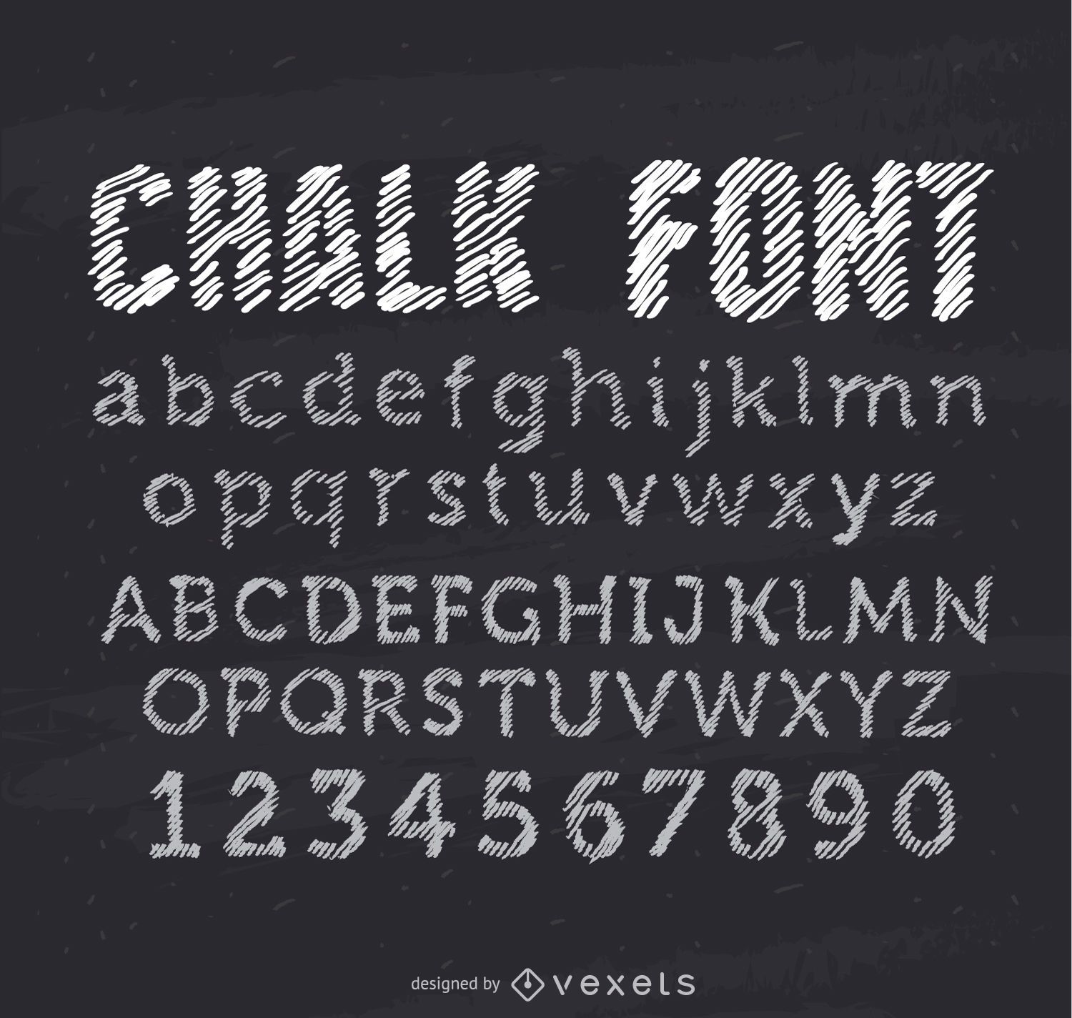 Chalk Font Type Alphabet Vector Download