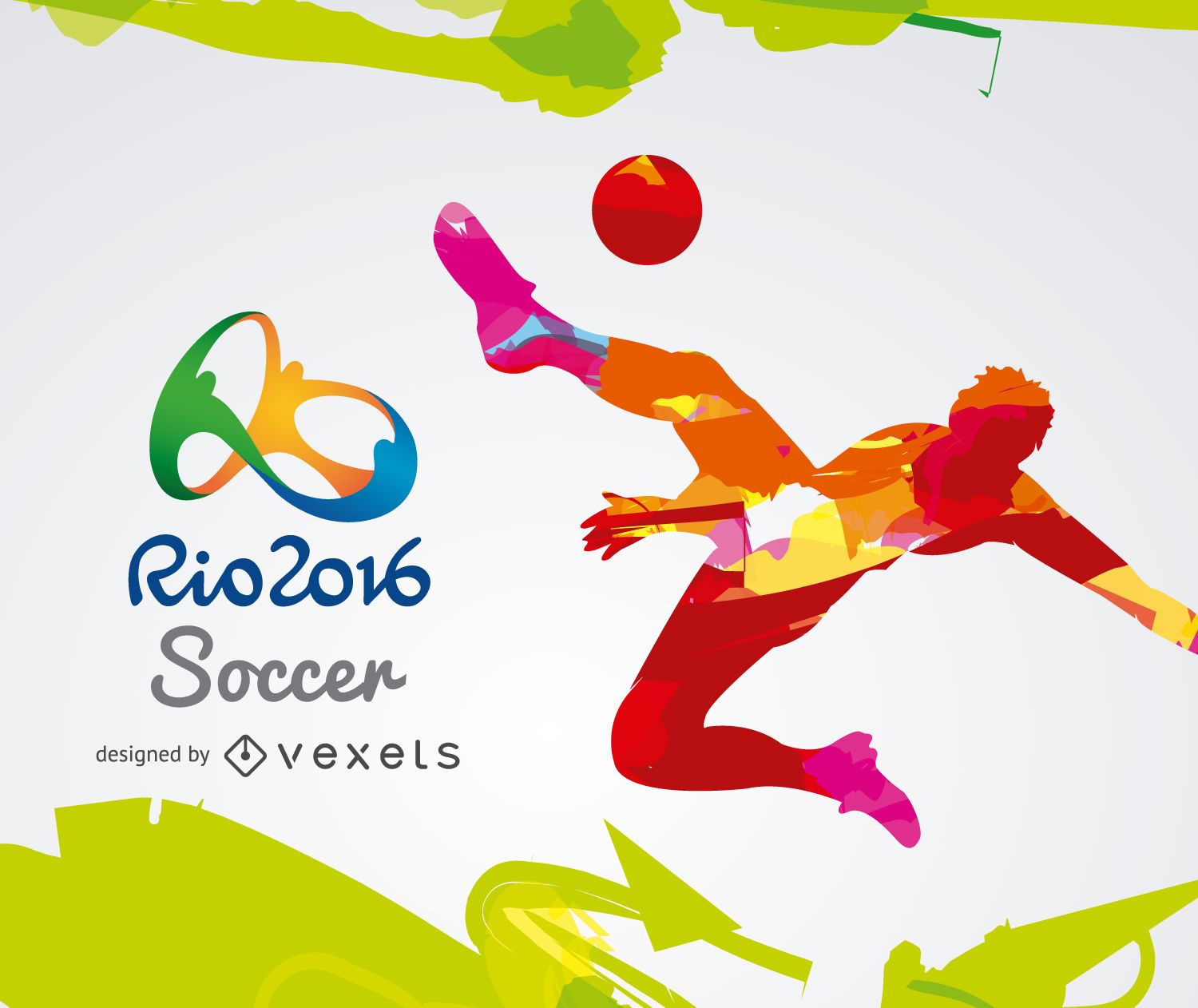 Olympics Rio 2016-Soccer Vector Download