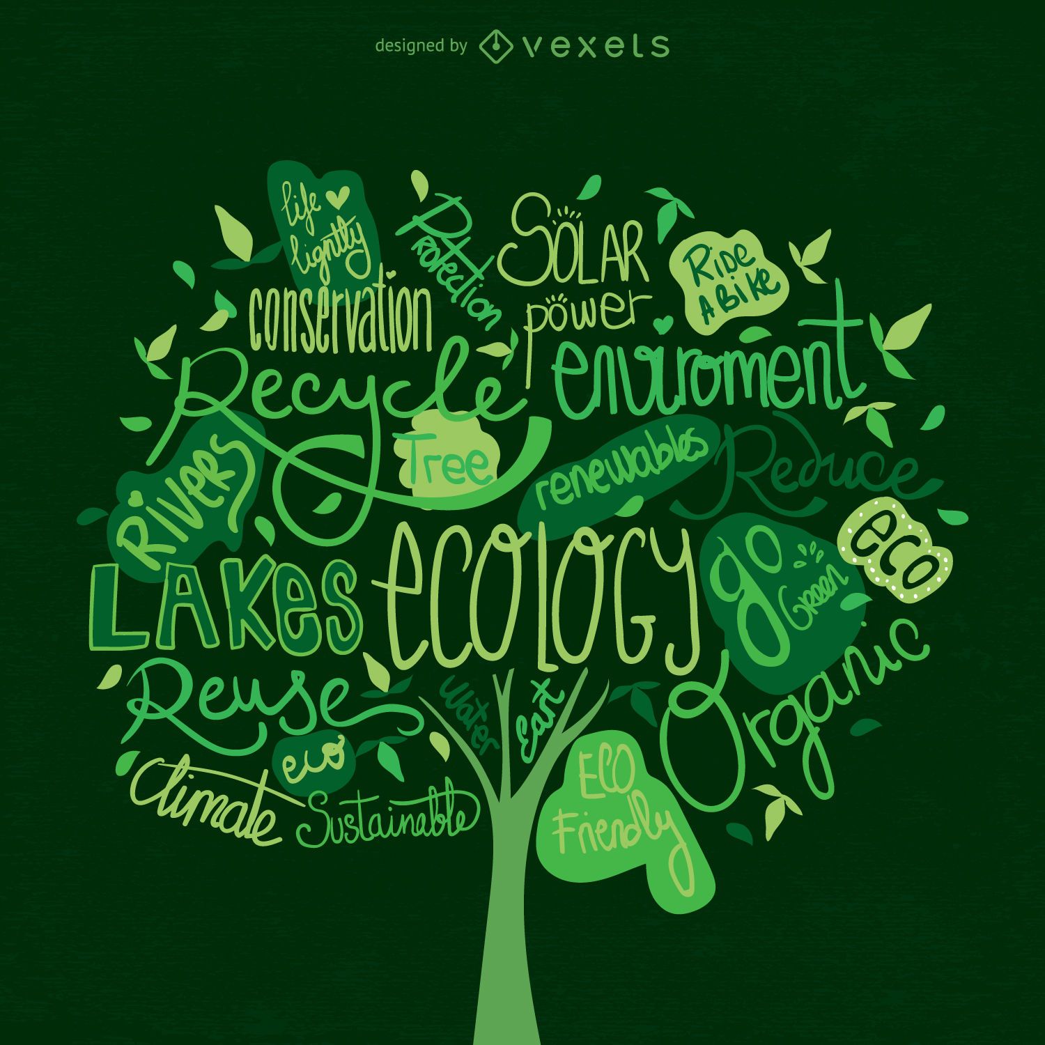 Earth Day Tree Vector Vector Download