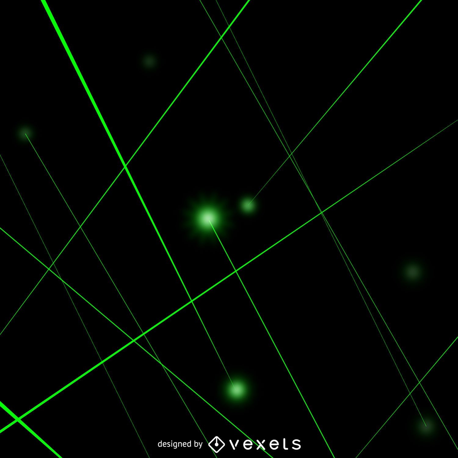 Descarga Vector De Rayos Láser Verdes