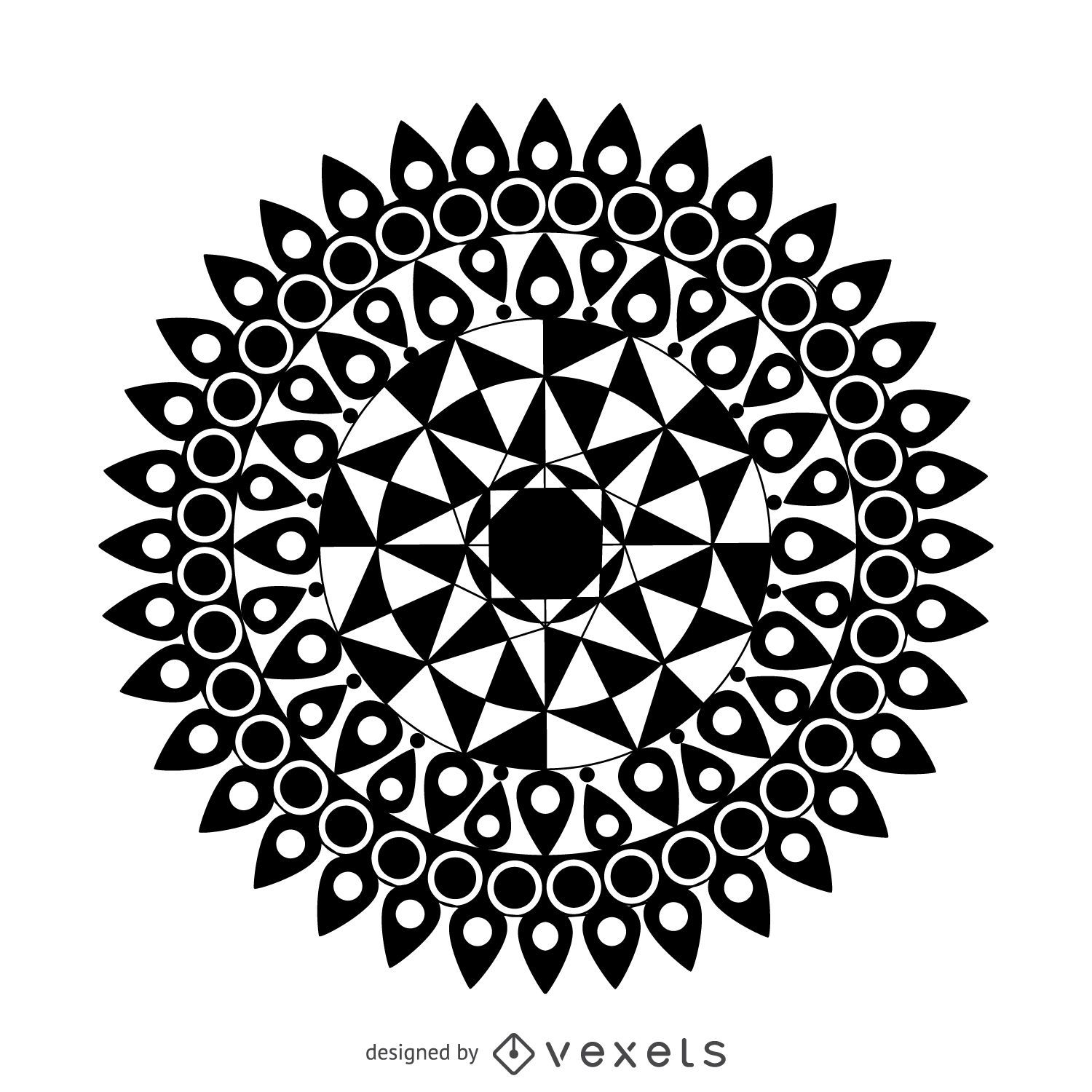 Desenho de Uma mandala de estilo árabe para Colorir  Desenho de mandala,  Flores art nouveau, Mandala art