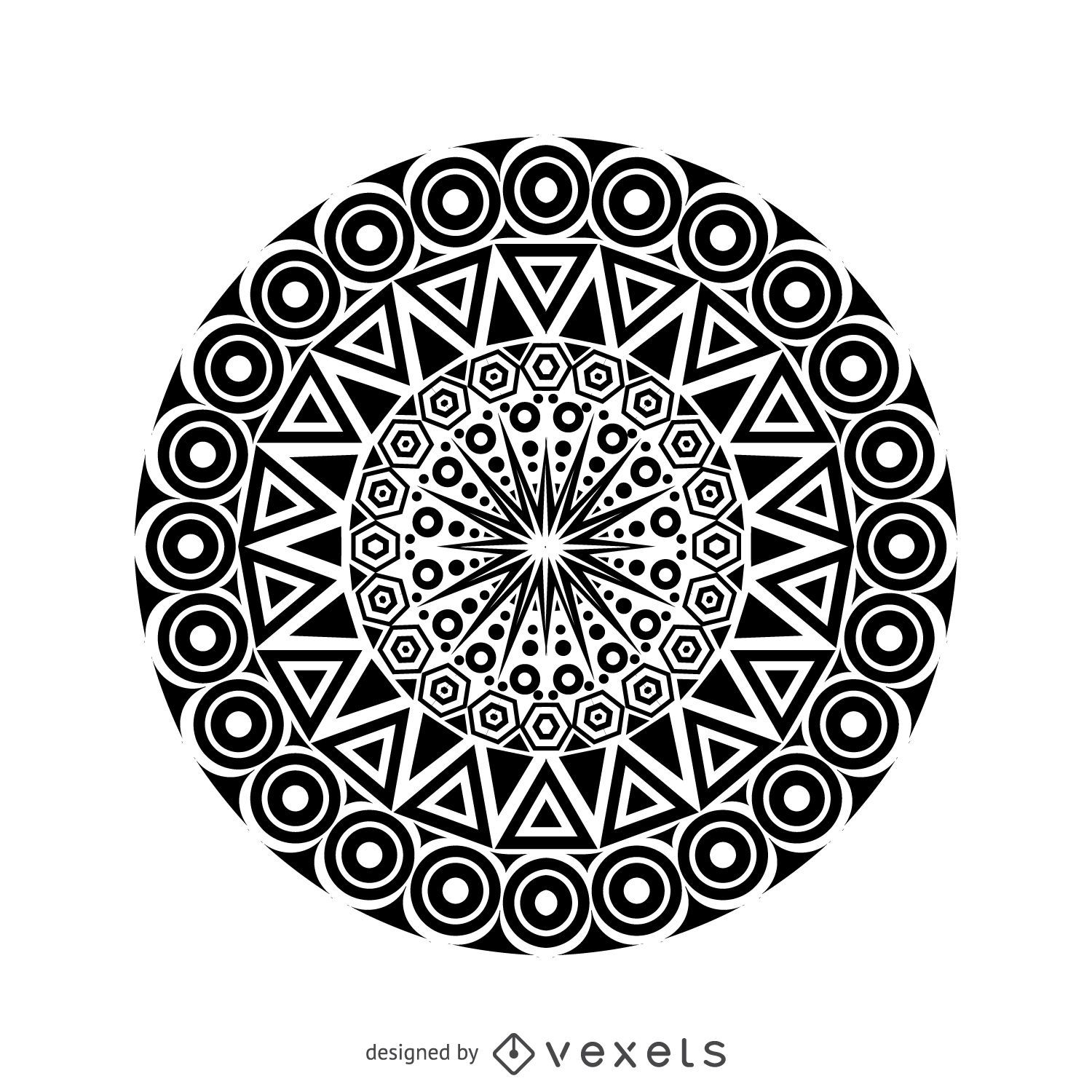 Mandala Stencil Vector Art, Icons, and Graphics for Free Download