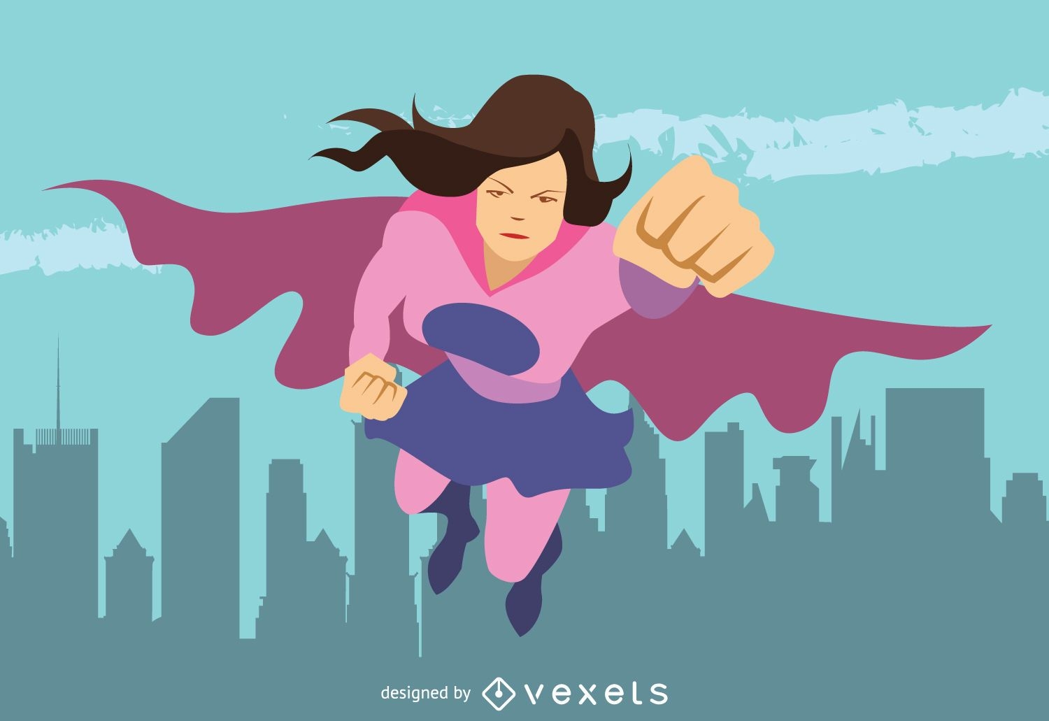 Mulher Super-heroína Voando à Fantasia Com Ilustração Isolada Do Vetor De  Esboço De Capa. Ilustração do Vetor - Ilustração de terno, postura:  195953059