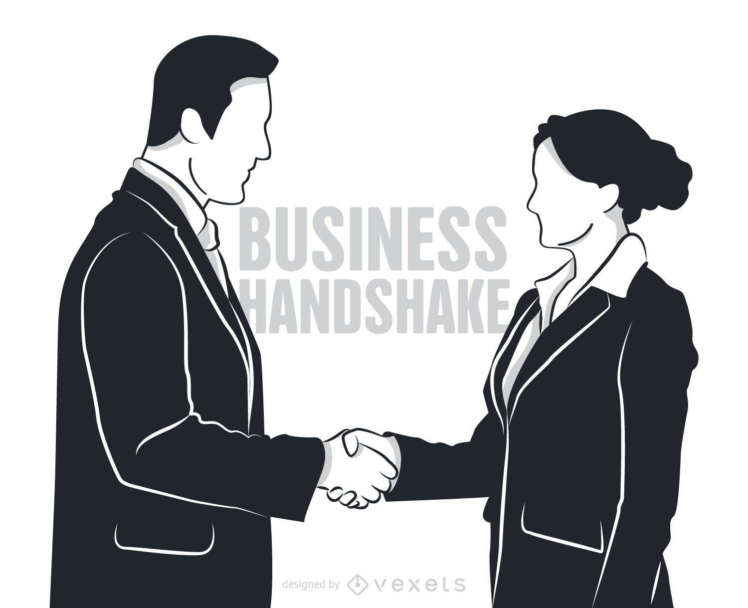 Hand drawing of handshaking -Vector Illustration - Stock Illustration  [33428377] - PIXTA