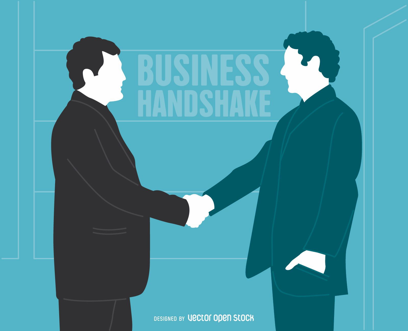 Business handshake png badge sticker