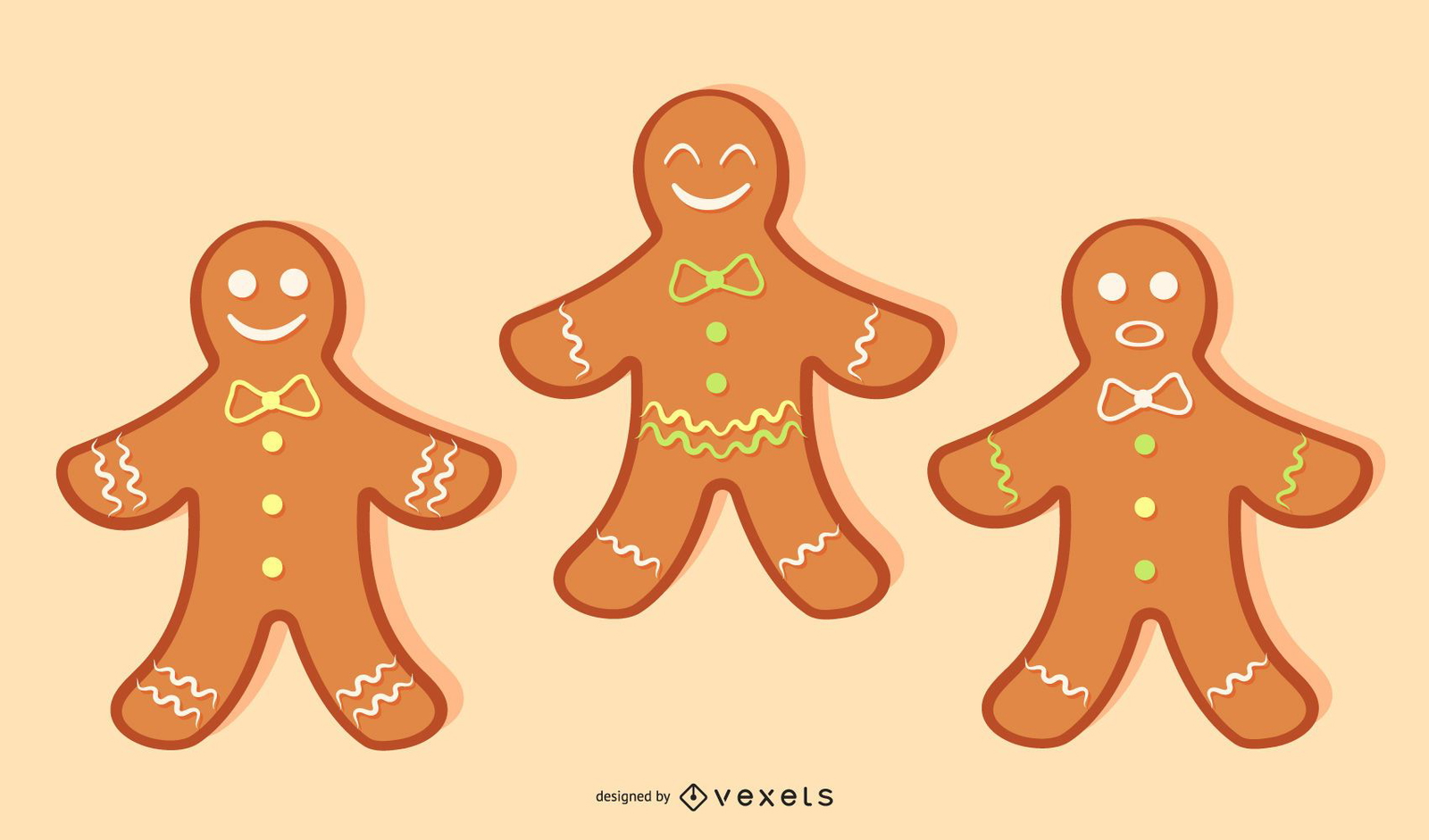 Gingerbread Cookies Vector Vector Download