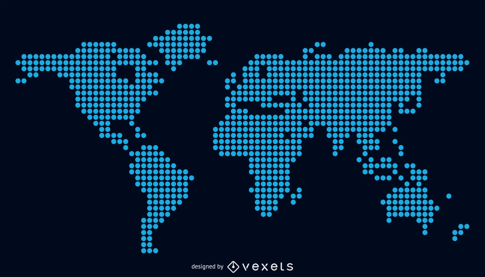 world map vector blue