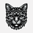 Detailed B&W style icon