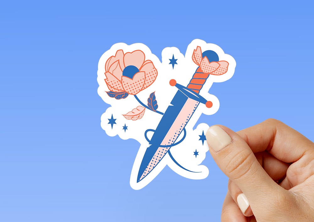 sticker with design