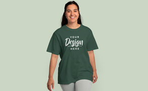 Fitness woman oversized t-shirt mockup | Start Editing Online