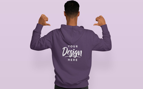 Latin american man in hoodie mockup