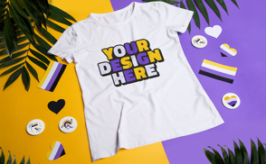 T-shirt with non binary flags mockup