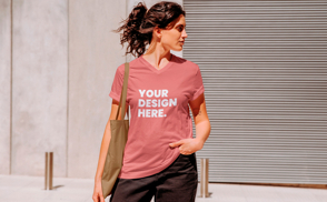Model street t-shirt mockup design