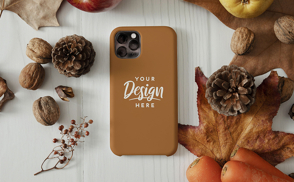 Autumn phone case mockup